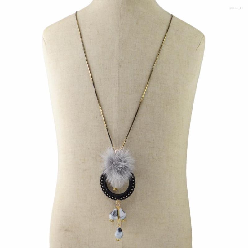 Pendant Necklaces Golden Circle Plush Fur Pompom Ball Necklace For Women Girls Winter Sweater Chain Choker Jewelry Accessories Gift
Pendant Necklaces Golden Circle Plush Fur Pompom Ball Necklace For Women Girls Winter Sweater Chain Choker Jewelry Accessories Gift