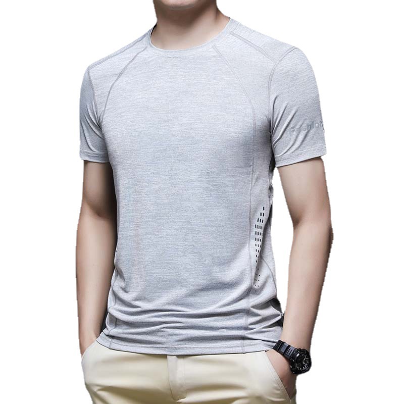Ice silk short sleeve T-shirt men's summer men's thin Joker sports quick-drying shirt 2023 new bottoming shirt men's wear, White
Ice silk short sleeve T-shirt men's summer men's thin Joker sports quick-drying shirt 2023 new bottoming shirt men's wear, White