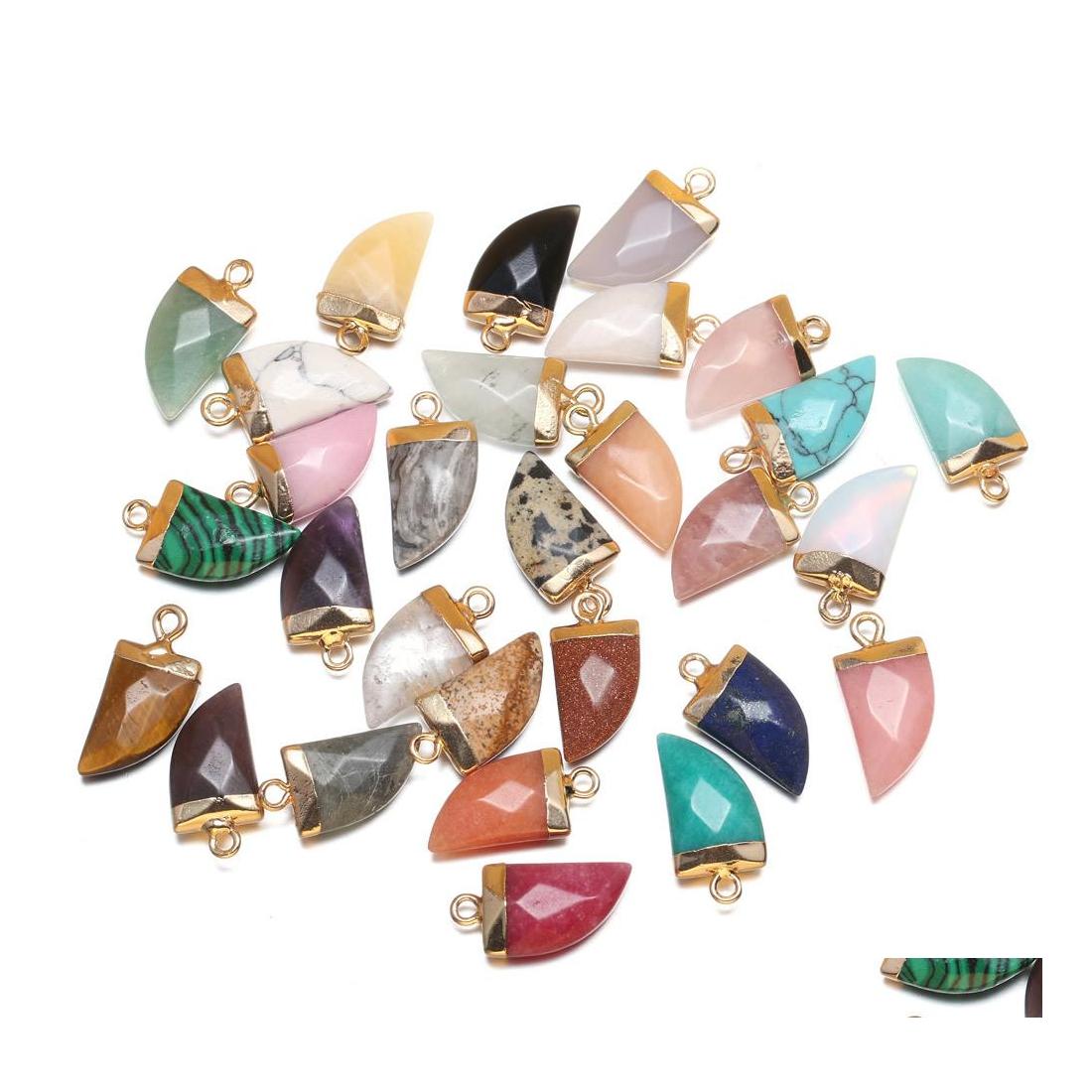 Charms Natural Stone Subctrate Rose Quartz Tigers Eye Turquoise Pendant Diy For Druzy Bracelet Necklace Earrings Jewelry Making Drop Dhs0R
Charms Natural Stone Subctrate Rose Quartz Tigers Eye Turquoise Pendant Diy For Druzy Bracelet Necklace Earrings Jewelry Making Drop Dhs0R