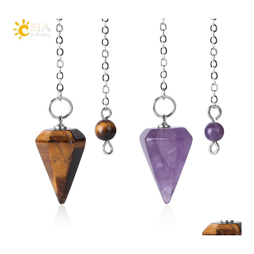 Charms Reiki Healing Pendums Radiesthesia Natural Stones Pendants Amet Crystal Pendum For Men Women Pendos Necklace Drop Delivery Je Dhaut
Charms Reiki Healing Pendums Radiesthesia Natural Stones Pendants Amet Crystal Pendum For Men Women Pendos Necklace Drop Delivery Je Dhaut