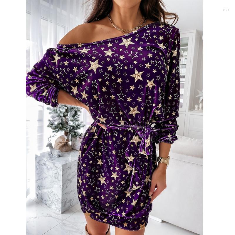 Women's Polos Printed Autumn Dress Female Clothing Star Sexy Casual Winter The Shoulder Off Bandage Ladies Christmas Loose, Deep blue
Women's Polos Printed Autumn Dress Female Clothing Star Sexy Casual Winter The Shoulder Off Bandage Ladies Christmas Loose, Deep blue