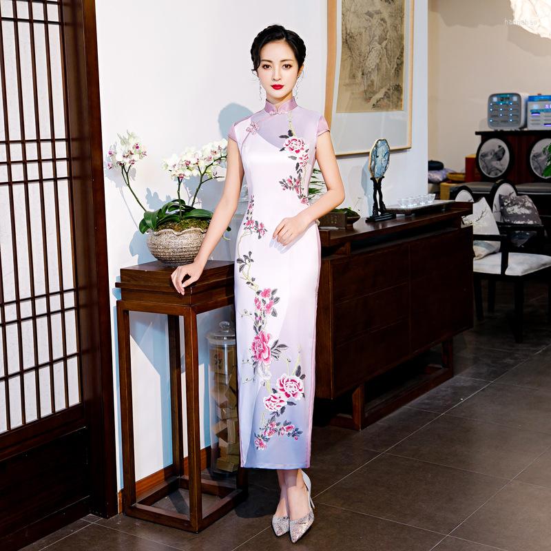 Ethnic Clothing Plus Size 4XL 5XL Elegant Dresses Chinese Cheongsam Long Satin Dress Daily Flower Qipao
Ethnic Clothing Plus Size 4XL 5XL Elegant Dresses Chinese Cheongsam Long Satin Dress Daily Flower Qipao