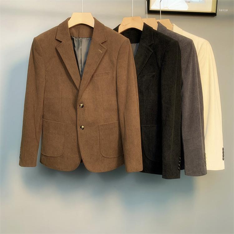 Men's Suits British Style Men's Business Striped Suit Slim Corduroy Solid Color Leisure Fashion Coat, Beige
Men's Suits British Style Men's Business Striped Suit Slim Corduroy Solid Color Leisure Fashion Coat, Beige