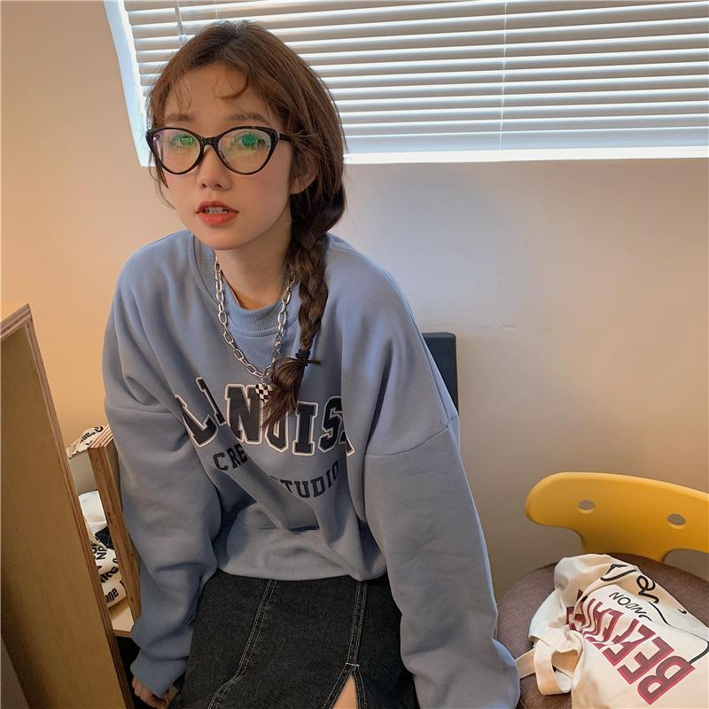 Women's Hoodies & Sweatshirts 4724 2023 Plus Velvet Loose Letters Simple Pullover Round Neck Long-sleeved, Blue
Women's Hoodies & Sweatshirts 4724 2023 Plus Velvet Loose Letters Simple Pullover Round Neck Long-sleeved, Blue
