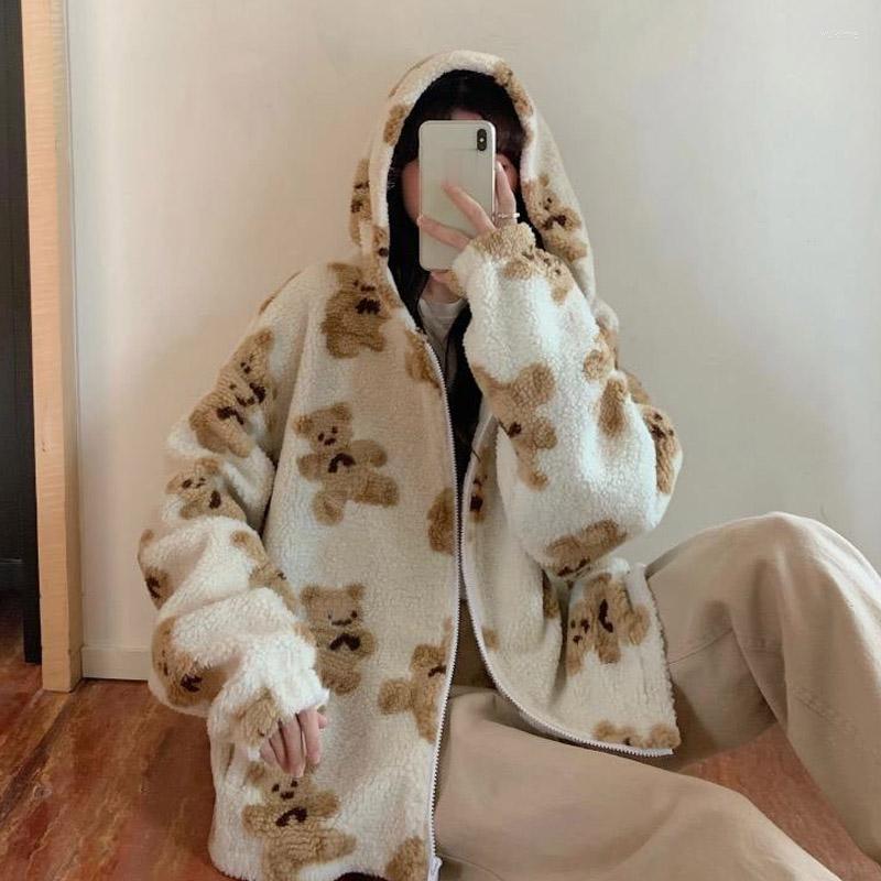 Women' Jackets 2023 Korean Winter Fashion Coat Harajuku Cartoon Bear Print Plush Hoodie Jacket Casual Loose Warm Zip Up Sweatshirt Outwear, Coffee
Women' Jackets 2023 Korean Winter Fashion Coat Harajuku Cartoon Bear Print Plush Hoodie Jacket Casual Loose Warm Zip Up Sweatshirt Outwear, Coffee