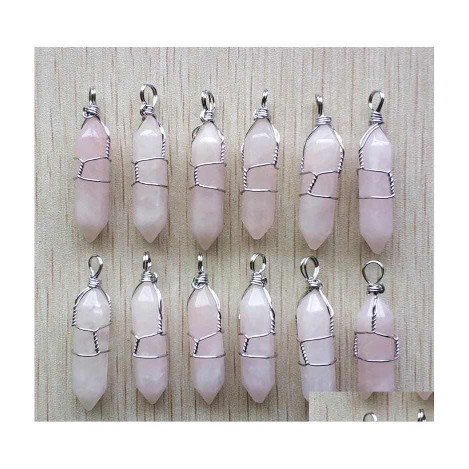 Charms Sier Color Wire Wrapped Rose Quartz Hexagon Pendum Chakra Pendant Healing Pink Crystal Stone Hangings Fashion Jewelry Making Dhjum
Charms Sier Color Wire Wrapped Rose Quartz Hexagon Pendum Chakra Pendant Healing Pink Crystal Stone Hangings Fashion Jewelry Making Dhjum