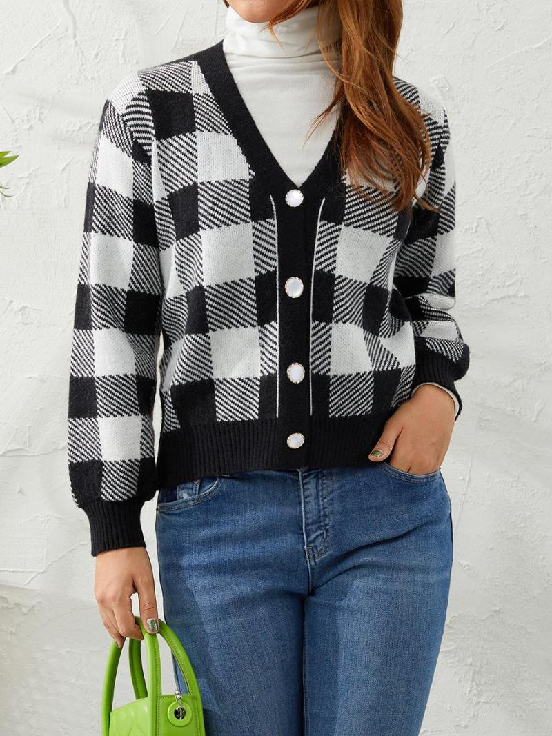 Women's Knits Women Fashion Vintage Plaid Knit Sweater Cardigans V-Neck Button Down Outwear Chic Loose Warm Knitwear Jumpers, Green
Women's Knits Women Fashion Vintage Plaid Knit Sweater Cardigans V-Neck Button Down Outwear Chic Loose Warm Knitwear Jumpers, Green