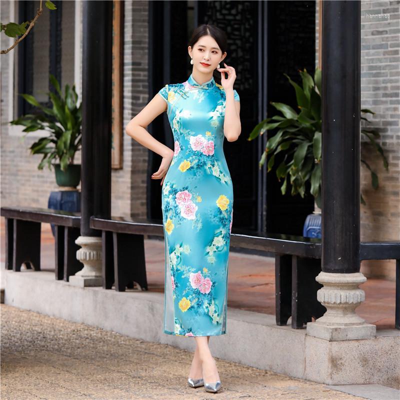 Ethnic Clothing Chinese Style Women Cheongsam Summer Rayon Daily Dress Printed Vintage Handmade Button Stage Show Qipao Plus Size M-5XL
Ethnic Clothing Chinese Style Women Cheongsam Summer Rayon Daily Dress Printed Vintage Handmade Button Stage Show Qipao Plus Size M-5XL
