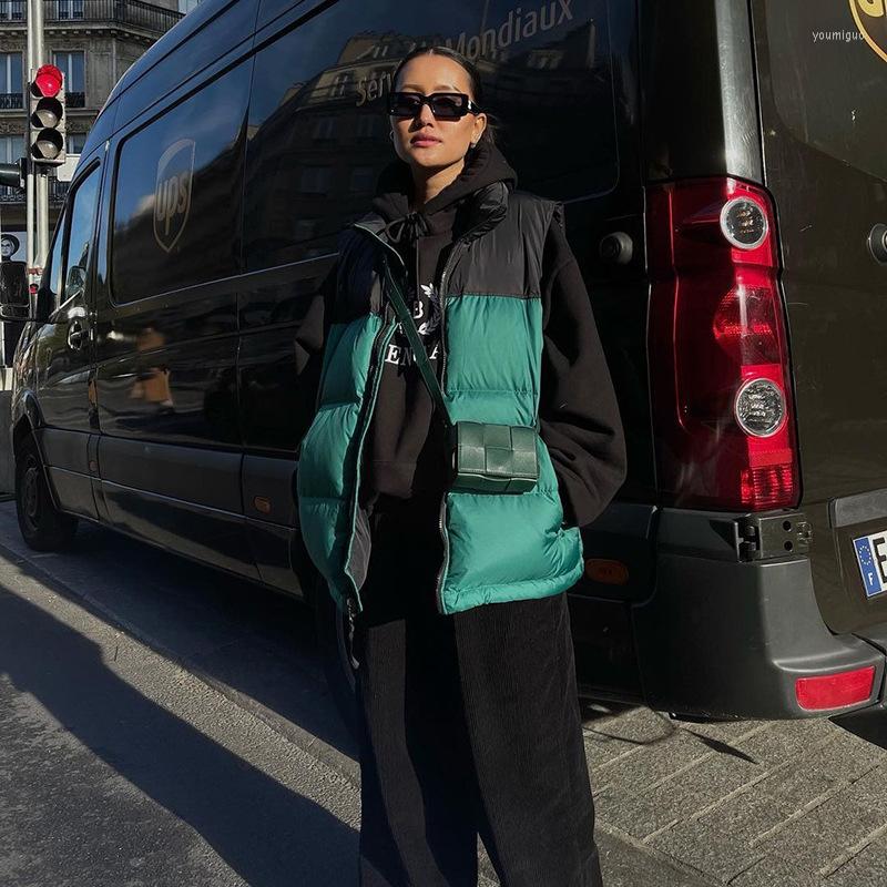 Women' Trench Coats 2023 Winter Fashion Street Round Neck Zipper Sleeveless Pocket Color Contrast Casual Women' Vest Cotton Shirt, Green
Women' Trench Coats 2023 Winter Fashion Street Round Neck Zipper Sleeveless Pocket Color Contrast Casual Women' Vest Cotton Shirt, Green