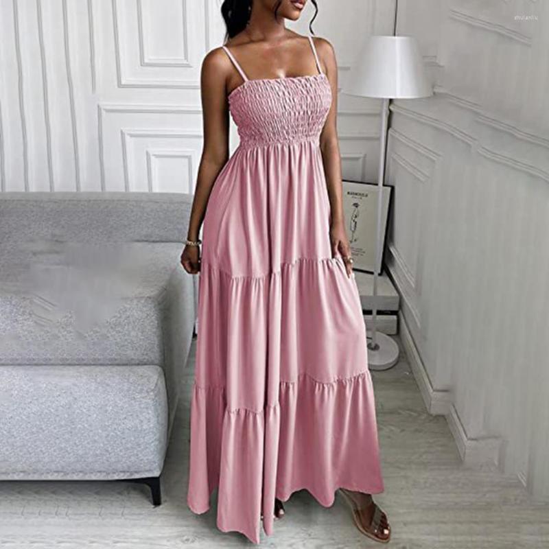 Casual Dresses Women Dress Off Shoulder Ruffles Maxi Elegant Beach Smocked For Daily Wear, Pink
Casual Dresses Women Dress Off Shoulder Ruffles Maxi Elegant Beach Smocked For Daily Wear, Pink