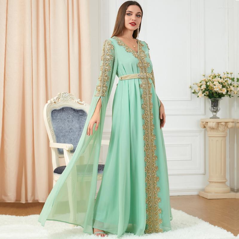 Ethnic Clothing 2023 Muslim Abaya Dress Elegant Embroidery Lace Panel Belted Women Evening Dresse Eid Djellaba Dubai Turkey Islam Wedding
Ethnic Clothing 2023 Muslim Abaya Dress Elegant Embroidery Lace Panel Belted Women Evening Dresse Eid Djellaba Dubai Turkey Islam Wedding