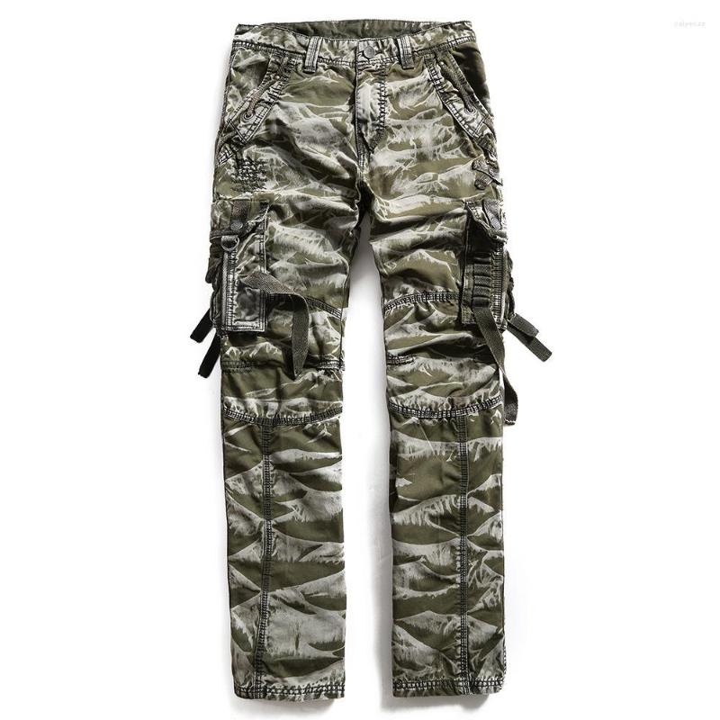 Men's Pants Thick Winter Men's Fleece Warm Camouflage Cargo Multi Pockets Military Style Outdoor Casual Trousers Male, Black