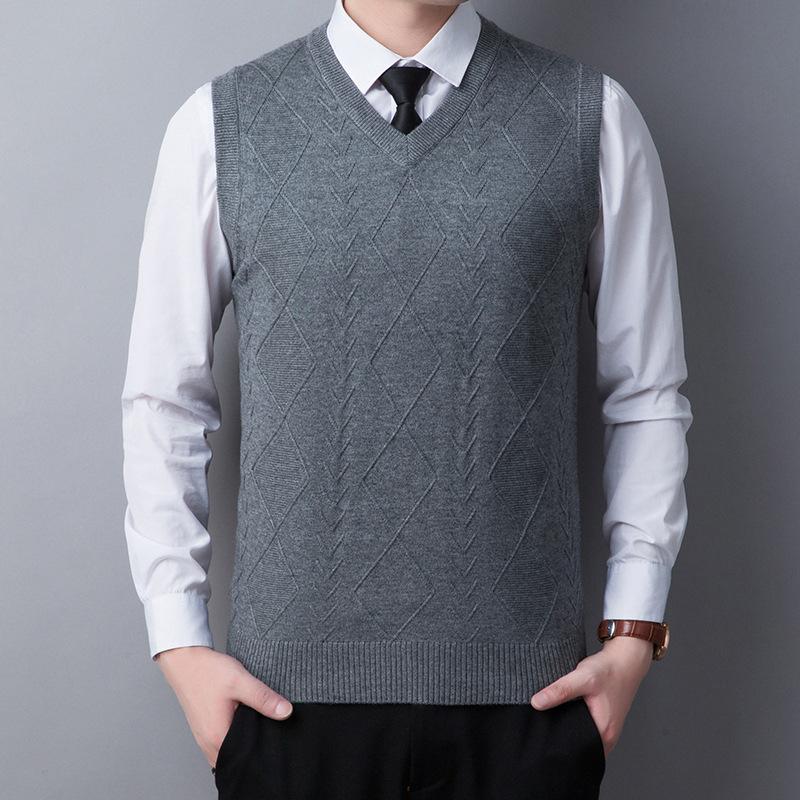 Men's Vests Est Autumn Woolen Vest Knitted Clothing Casual Sleeveless Slim Loose Business V-neck Sweater Plus SizeMen's, Dark grey
Men's Vests Est Autumn Woolen Vest Knitted Clothing Casual Sleeveless Slim Loose Business V-neck Sweater Plus SizeMen's, Dark grey