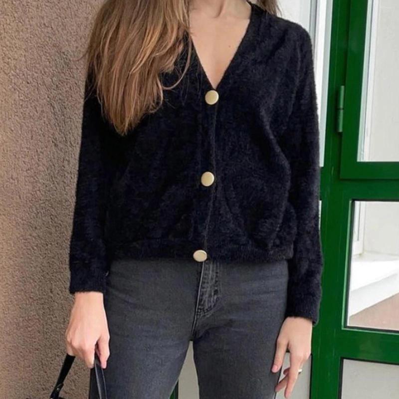 Women' Knits Autumn Winter Cardigan Women Sexy Solid V Neck Outwear Long Sleeves Buttons Sweater Knitted Cardigans Coat Thicken Tops, White
Women' Knits Autumn Winter Cardigan Women Sexy Solid V Neck Outwear Long Sleeves Buttons Sweater Knitted Cardigans Coat Thicken Tops, White
