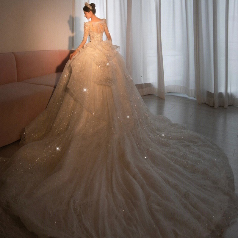 Party Dresses 2023 Cathedral Wedding Bridal Heavy Hand Made With Train Ball Gowns Tail Long Sleeve Retro Advanced Texture Vestido Novia 230217, Floor length
Party Dresses 2023 Cathedral Wedding Bridal Heavy Hand Made With Train Ball Gowns Tail Long Sleeve Retro Advanced Texture Vestido Novia 230217, Floor length