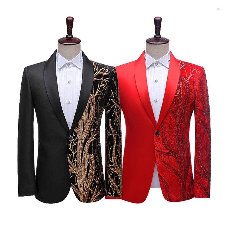 Men's Suits Men Sequin Applique Jacket Slim Fit Luxury Singer Host Blazers Stage Costume Wedding Party Suit, Black
Men's Suits Men Sequin Applique Jacket Slim Fit Luxury Singer Host Blazers Stage Costume Wedding Party Suit, Black