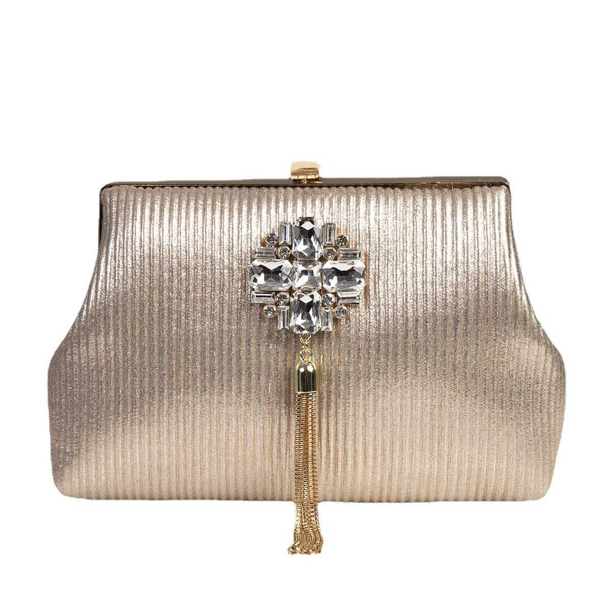 Evening bag Gold Diamond Tassel Women Party Metal Crystal Clutches Bags Wedding, Burgundy
Evening bag Gold Diamond Tassel Women Party Metal Crystal Clutches Bags Wedding, Burgundy
