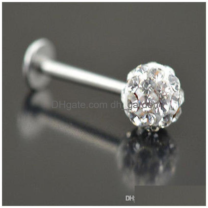 Labret Lip Piercing Jewelry Stud 20Pcs/Lot 6/8/10/12Mm Clear Shamballa Ball Cz Gem Disco Body Ring Labret Bar Drop Delivery Dhgarden Dh5Xq
Labret Lip Piercing Jewelry Stud 20Pcs/Lot 6/8/10/12Mm Clear Shamballa Ball Cz Gem Disco Body Ring Labret Bar Drop Delivery Dhgarden Dh5Xq