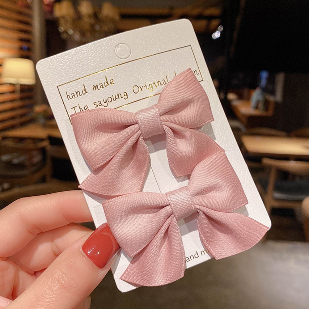 Solid Color Ribbon Bow Hairpins for Kids Grosgrain Bows Hair Clips Boutique Handmade Headwear Girls Baby Hair Accessories 1645