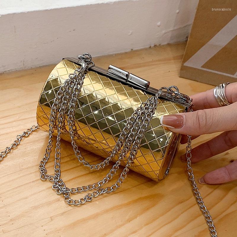 Evening Bags Barrel-shaped For Women 2023 Trend Metallic Crossbody Fashion Diamond Lattice Chain Luxury Small Shoulder Bag Woman, Gold
Evening Bags Barrel-shaped For Women 2023 Trend Metallic Crossbody Fashion Diamond Lattice Chain Luxury Small Shoulder Bag Woman, Gold