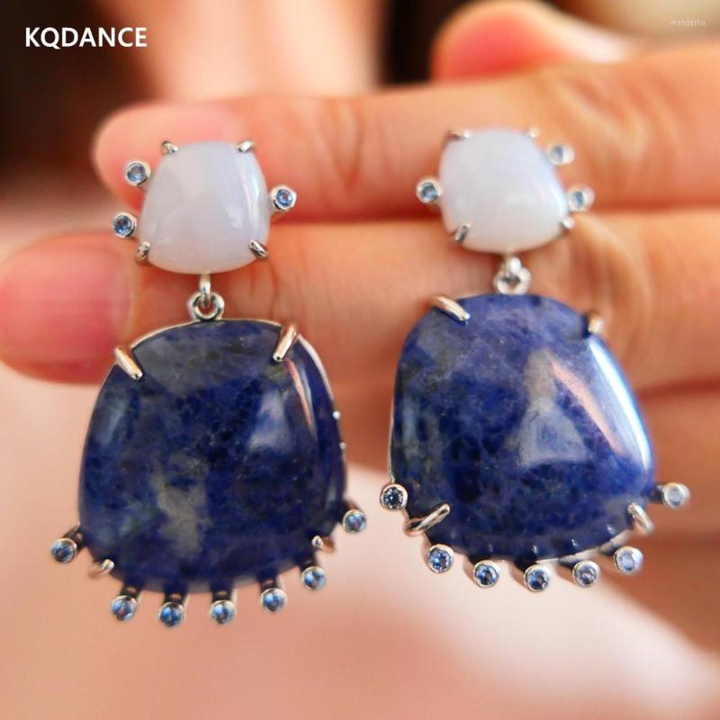 Dangle Earrings KQDANCE Large Geometric Agate Sodalite With Natural Blue Gemstone 925 Silver Needle Party Jewelry Women 2023
Dangle Earrings KQDANCE Large Geometric Agate Sodalite With Natural Blue Gemstone 925 Silver Needle Party Jewelry Women 2023
