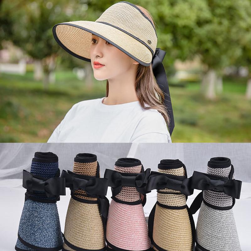 Wide Brim Hats Bow Women Empty Top Hat Big Adjustable Ribbon Uv Protection Hollow Straw Cap Outdoor Foldable Casual Travel Beach HatsWide, 03
Wide Brim Hats Bow Women Empty Top Hat Big Adjustable Ribbon Uv Protection Hollow Straw Cap Outdoor Foldable Casual Travel Beach HatsWide, 03