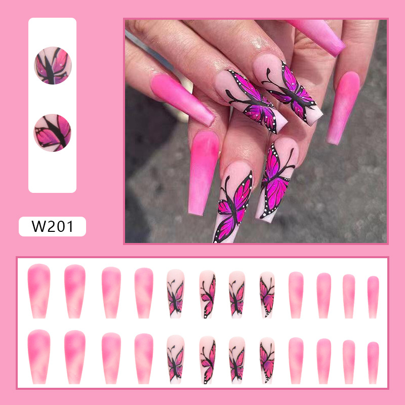 Wearing a combination of 24 pieces of nail post-00 nail enhancement European and American ins-style press on nails, Multi
Wearing a combination of 24 pieces of nail post-00 nail enhancement European and American ins-style press on nails, Multi