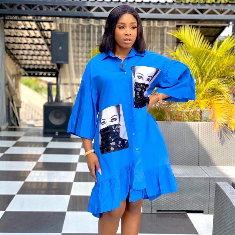 Casual Dresses VAZN 2023 Autumn High-end Shirt Nature Loose Dress Solid Young Elegant Office Lady Full Sleeve Women Mini, Blue
Casual Dresses VAZN 2023 Autumn High-end Shirt Nature Loose Dress Solid Young Elegant Office Lady Full Sleeve Women Mini, Blue