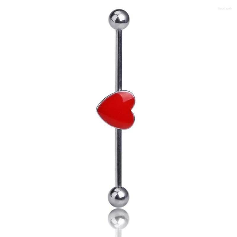Stud Earrings Industrial Barbell Red Heart Ear Cartilage Piercing Jewelry For Girls Women
Stud Earrings Industrial Barbell Red Heart Ear Cartilage Piercing Jewelry For Girls Women