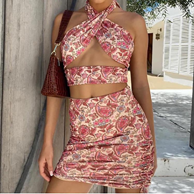 Work Dresses Halter Top Fashion High Waist Short Skirt Women 2pcs Clothes Set Sexy Cutout Cross Binding Two-Piece Summer
Work Dresses Halter Top Fashion High Waist Short Skirt Women 2pcs Clothes Set Sexy Cutout Cross Binding Two-Piece Summer