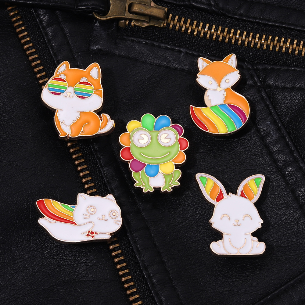 Cartoon Rainbow Animal Brooches Fox Rabbit Frog Dog Lapel Pins For Women Clothing Backpack Corsage Badge
Cartoon Rainbow Animal Brooches Fox Rabbit Frog Dog Lapel Pins For Women Clothing Backpack Corsage Badge