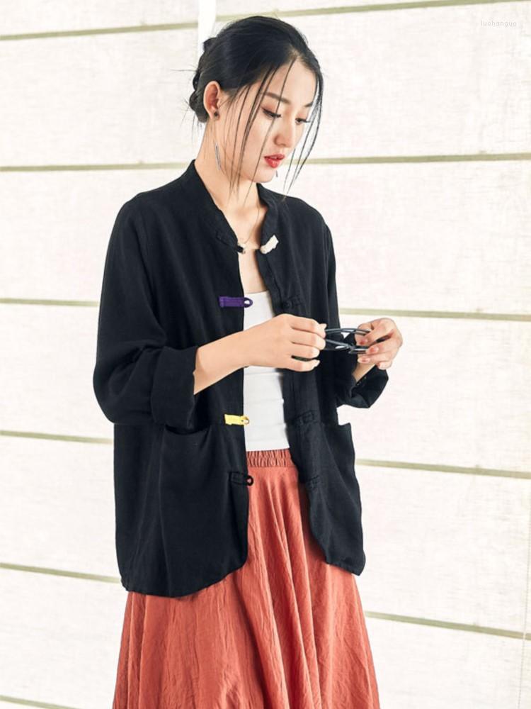 Women's Blouses Johnature Women Chinese Style Shirts And Tops Linen Solid Color Stand Long Sleeve Spring 2023 Vintage, Black
Women's Blouses Johnature Women Chinese Style Shirts And Tops Linen Solid Color Stand Long Sleeve Spring 2023 Vintage, Black