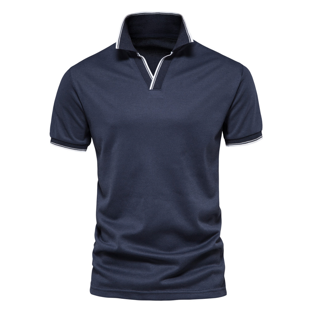 Cross-border Euro POLO Men' T-shirt 2022 Spring/Summer New Solid Color V-Neck Polo Shirt Workwear Short Sleeve Top Men, Silver
Cross-border Euro POLO Men' T-shirt 2022 Spring/Summer New Solid Color V-Neck Polo Shirt Workwear Short Sleeve Top Men, Silver