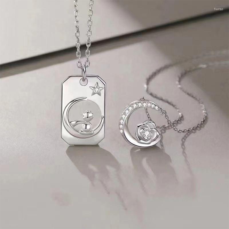 Pendant Necklaces Silver Color Little Prince Rose Fashion Couple Necklace Gift XU0028
Pendant Necklaces Silver Color Little Prince Rose Fashion Couple Necklace Gift XU0028