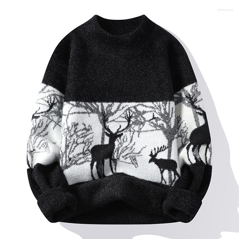Men's Sweaters #5836 Black White Blue Spliced Color Mohair Knitted Sweater Men Warm Pullovers Knitwear Male Harajuku Streetwear Hip Hop
Men's Sweaters #5836 Black White Blue Spliced Color Mohair Knitted Sweater Men Warm Pullovers Knitwear Male Harajuku Streetwear Hip Hop