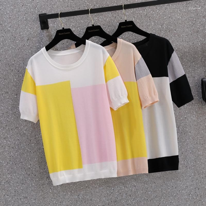 Women's Sweaters M-4XL Large Size Patchwork Thin Kintting Women Sweater Pullover 2023 Summer Short Sleeve O Neck Casual Basic Female, Pink
Women's Sweaters M-4XL Large Size Patchwork Thin Kintting Women Sweater Pullover 2023 Summer Short Sleeve O Neck Casual Basic Female, Pink