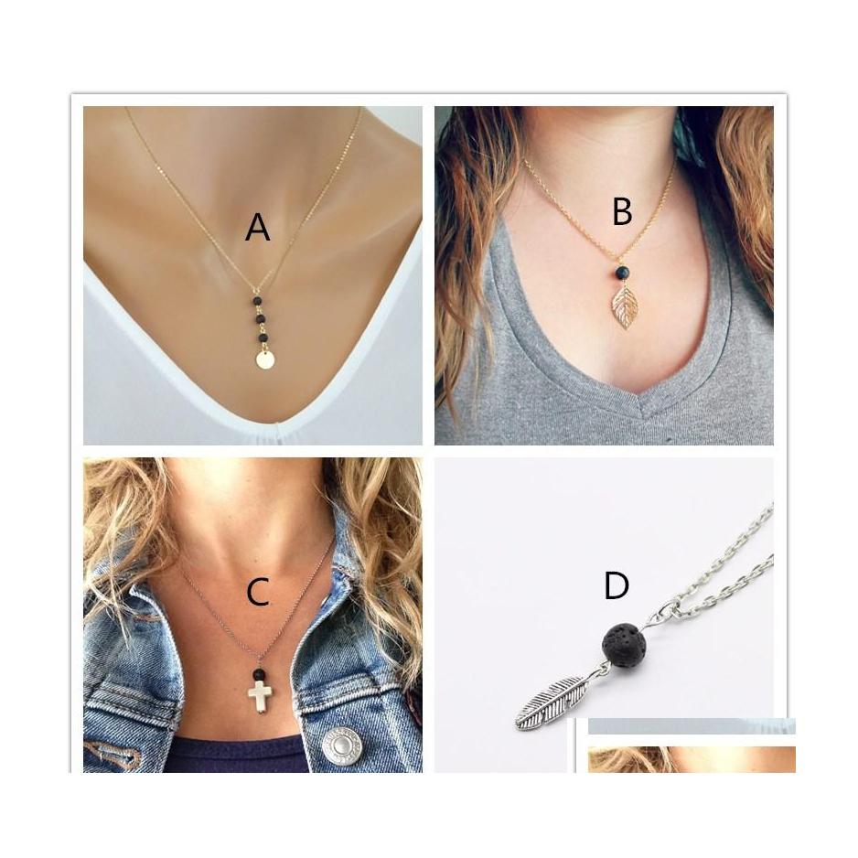 Pendant Necklaces Natural Black Lava Stone Necklace Cross Leaf Sier Gold Color Heart Aromatherapy Essential Oil Diffuser For Women J Dhfkk
Pendant Necklaces Natural Black Lava Stone Necklace Cross Leaf Sier Gold Color Heart Aromatherapy Essential Oil Diffuser For Women J Dhfkk