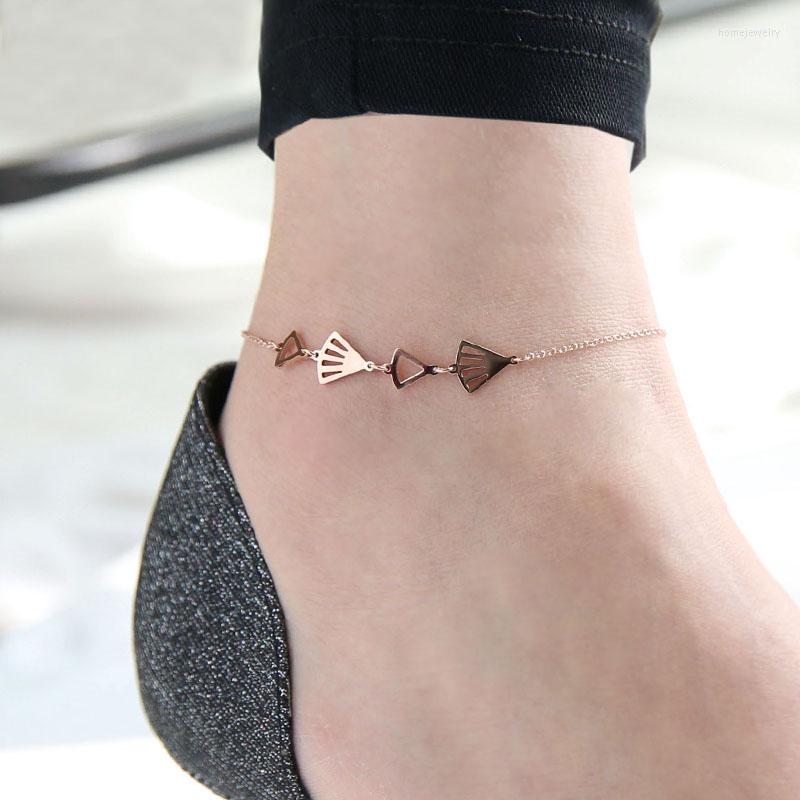 Anklets YUN RUO 2023 Fashion Fan Shape Anklet Chain For Woman Girl Party Gift Rose Gold Color 316L Stainless Steel Jewelry Never Fade
Anklets YUN RUO 2023 Fashion Fan Shape Anklet Chain For Woman Girl Party Gift Rose Gold Color 316L Stainless Steel Jewelry Never Fade