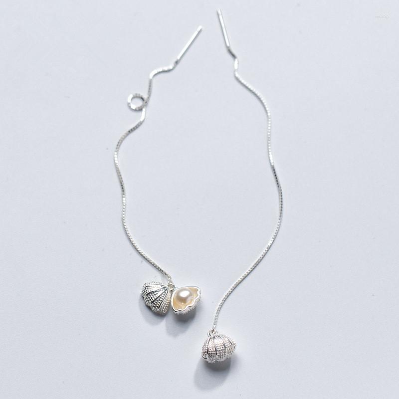 Dangle Earrings 1pair Real. 925 Sterling Silver Jewelry Shell Shape &Handmade Pearl Threader GTLE2598
Dangle Earrings 1pair Real. 925 Sterling Silver Jewelry Shell Shape &Handmade Pearl Threader GTLE2598