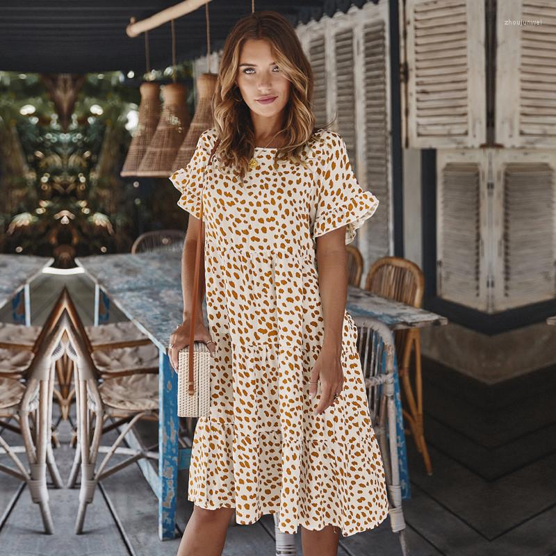 Party Dresses Summer Women' Short Sleeve Dot Print Dress Butterfly 2023 Ladies Ruffles O-neck High Waist Knee-length, Beige
Party Dresses Summer Women' Short Sleeve Dot Print Dress Butterfly 2023 Ladies Ruffles O-neck High Waist Knee-length, Beige