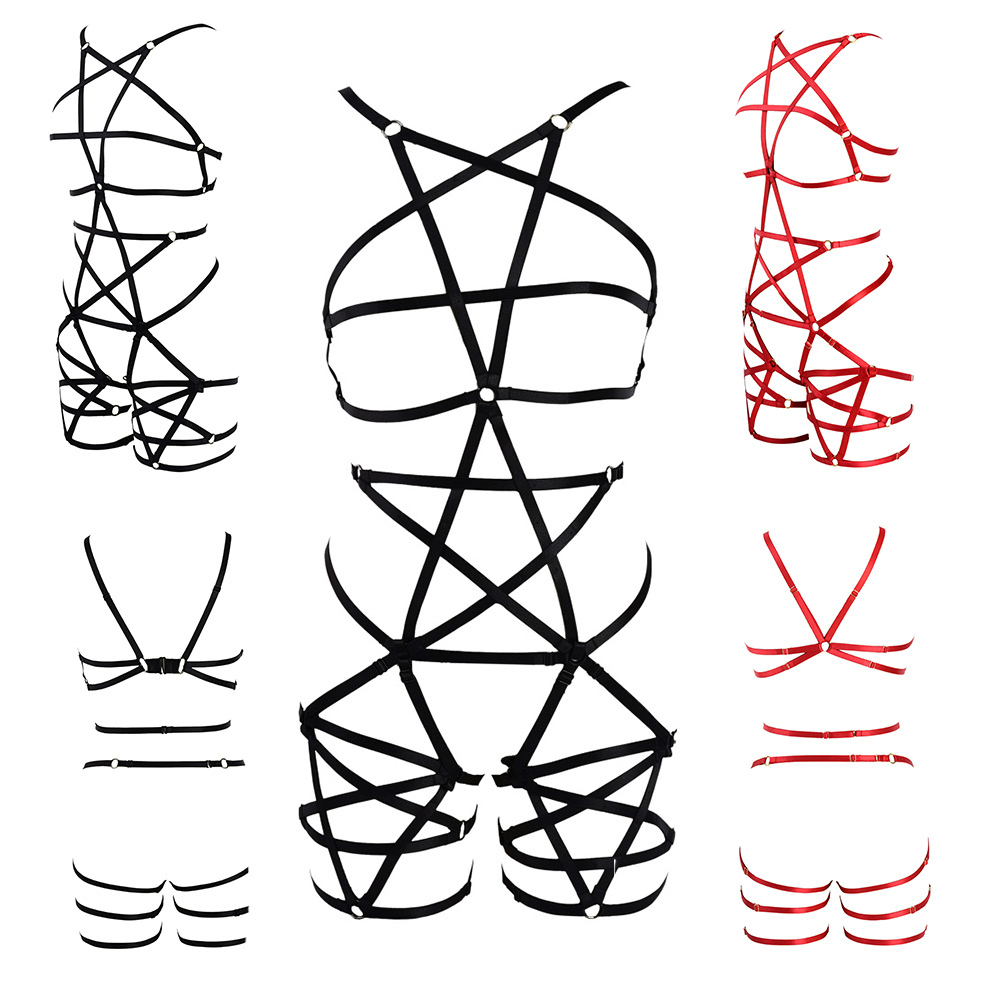 Suspenders HANAERNE Blackred fivepointed star Punk Novelty Clothes Suspender Pants Underwear Garter Bra 230217
Suspenders HANAERNE Blackred fivepointed star Punk Novelty Clothes Suspender Pants Underwear Garter Bra 230217