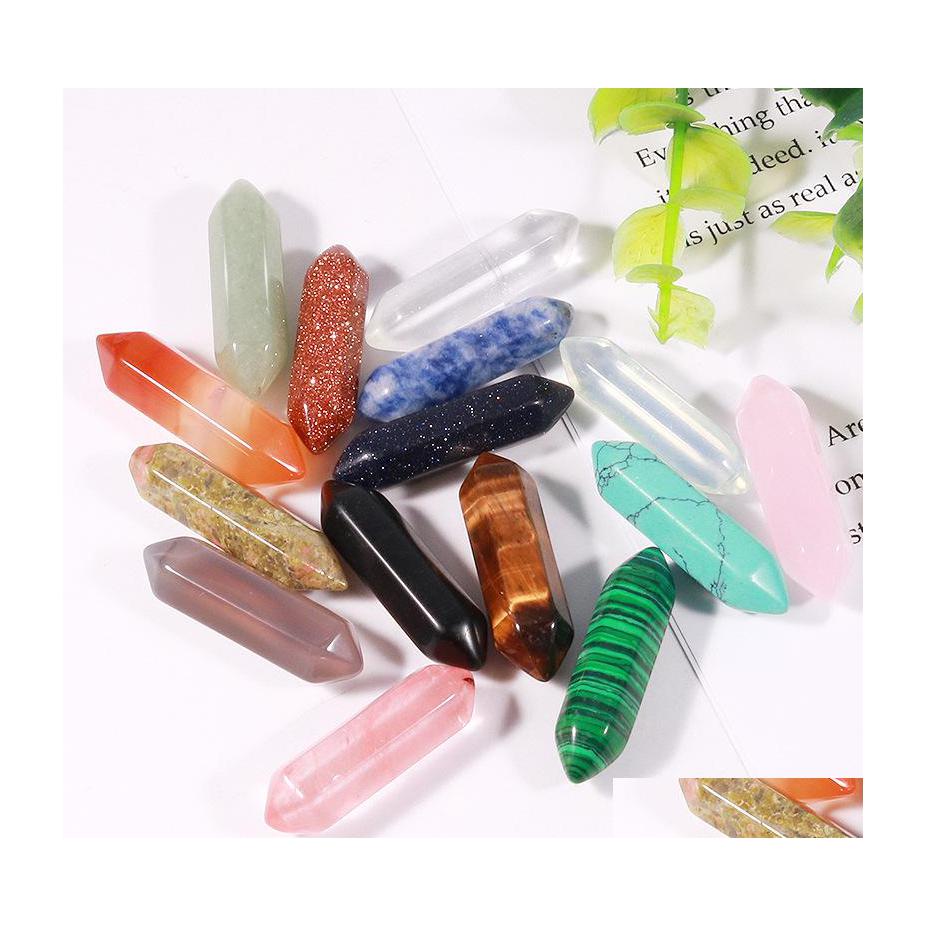 Stone Hexagon Prism Ornaments Natural Rose Quartz Turquoise Chakra Stones Pillar Hand Handle Pieces Diy Necklace Accessor Dhseller20 Dhfrk
Stone Hexagon Prism Ornaments Natural Rose Quartz Turquoise Chakra Stones Pillar Hand Handle Pieces Diy Necklace Accessor Dhseller20 Dhfrk