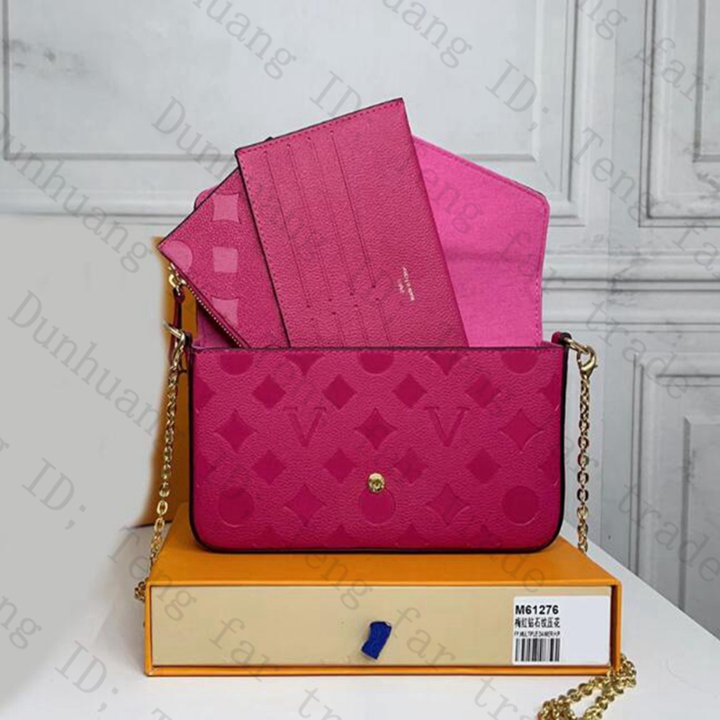 Designer Womens Bag Handbags 3 Pieces/Set Flower Ladies Chain Messenger Crossbody Bag Embossing Leather Shoulder Bags Wallet Female Clutch Purses with Box, Extra fee (are not sold separat)
Designer Womens Bag Handbags 3 Pieces/Set Flower Ladies Chain Messenger Crossbody Bag Embossing Leather Shoulder Bags Wallet Female Clutch Purses with Box, Extra fee (are not sold separat)