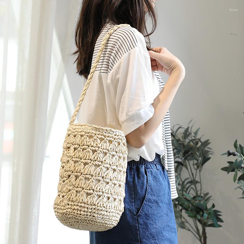 Evening Bags Korean Straw Woven Bucket Bag Ins Holiday Beach Drawstring Handbag Net Red Fashion One Shoulder, Brown
Evening Bags Korean Straw Woven Bucket Bag Ins Holiday Beach Drawstring Handbag Net Red Fashion One Shoulder, Brown