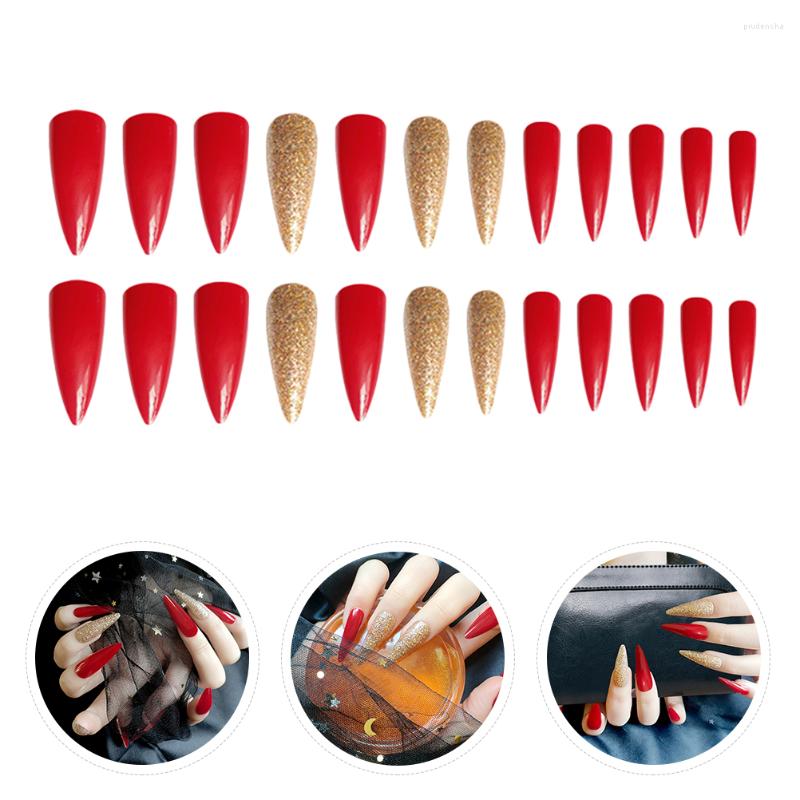 Nail Gel 24pcs Exquisite False Patches Fake Nails Salon Fingernails Decors, Assorted color
Nail Gel 24pcs Exquisite False Patches Fake Nails Salon Fingernails Decors, Assorted color