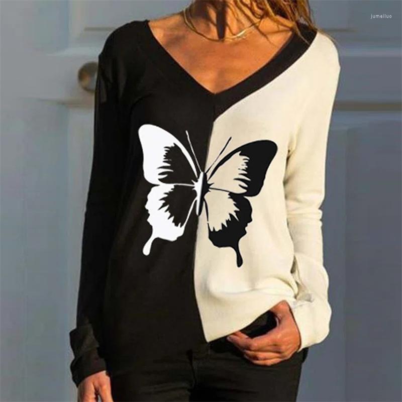 Women' Polos Trendy Butterfly Print Long Sleeve T-shirt Autumn Casual O-Neck Top Fashion Lady Cotton Polyester Tees All-match Tops, Floral color
Women' Polos Trendy Butterfly Print Long Sleeve T-shirt Autumn Casual O-Neck Top Fashion Lady Cotton Polyester Tees All-match Tops, Floral color