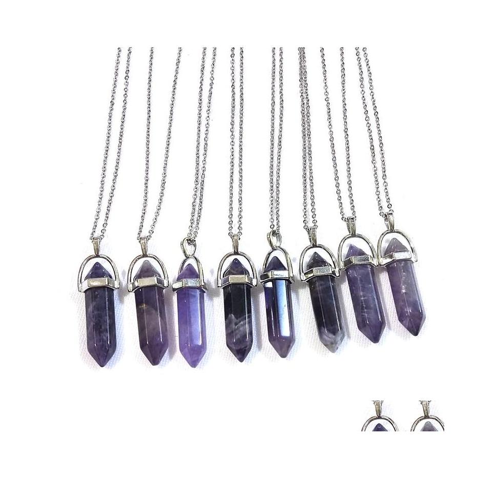 Pendant Necklaces Reiki Healing Jewelry Amethyst Natural Stone Hexagonal Amethysts Quartz Crystal Pendum Chakra Stainless Yydhhome D Dhndq
Pendant Necklaces Reiki Healing Jewelry Amethyst Natural Stone Hexagonal Amethysts Quartz Crystal Pendum Chakra Stainless Yydhhome D Dhndq