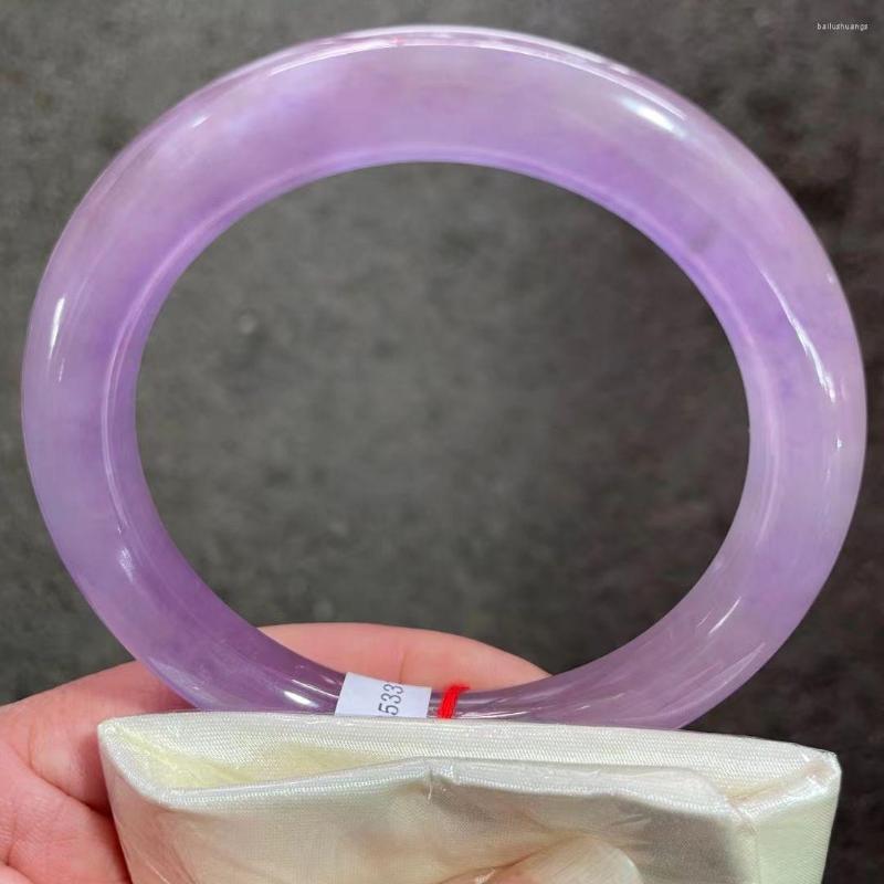 Bangle Natural Burma Jadeite Purple Exquisite Round Bar Bracelet Fashion Atmosphere Jewelry Fine Top Accessories Lucky Gift
Bangle Natural Burma Jadeite Purple Exquisite Round Bar Bracelet Fashion Atmosphere Jewelry Fine Top Accessories Lucky Gift