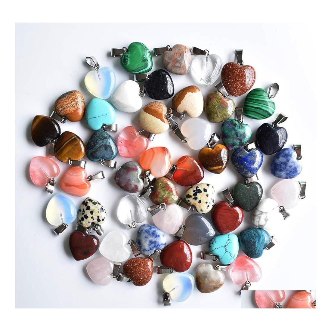 Charms Natural Stone 16Mm Heart Tigers Eye Rose Quartz Opal Pendant Pink Crystal Pendants Chakras Gem Fit Earrings Necklace Making D Dhifo
Charms Natural Stone 16Mm Heart Tigers Eye Rose Quartz Opal Pendant Pink Crystal Pendants Chakras Gem Fit Earrings Necklace Making D Dhifo