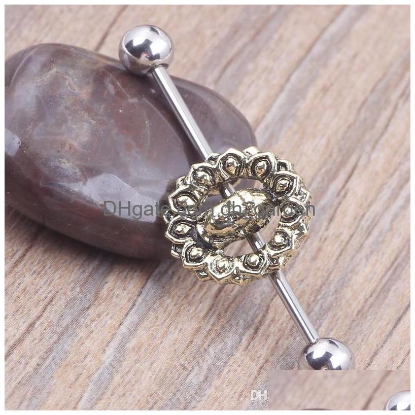 Plugs Tunnels Buddha Earrings Industrial Piercing Barbell Fashion Ear 316L Stainless Steel Body Jewelry Drop Delivery Dhgarden Dhukh
Plugs Tunnels Buddha Earrings Industrial Piercing Barbell Fashion Ear 316L Stainless Steel Body Jewelry Drop Delivery Dhgarden Dhukh